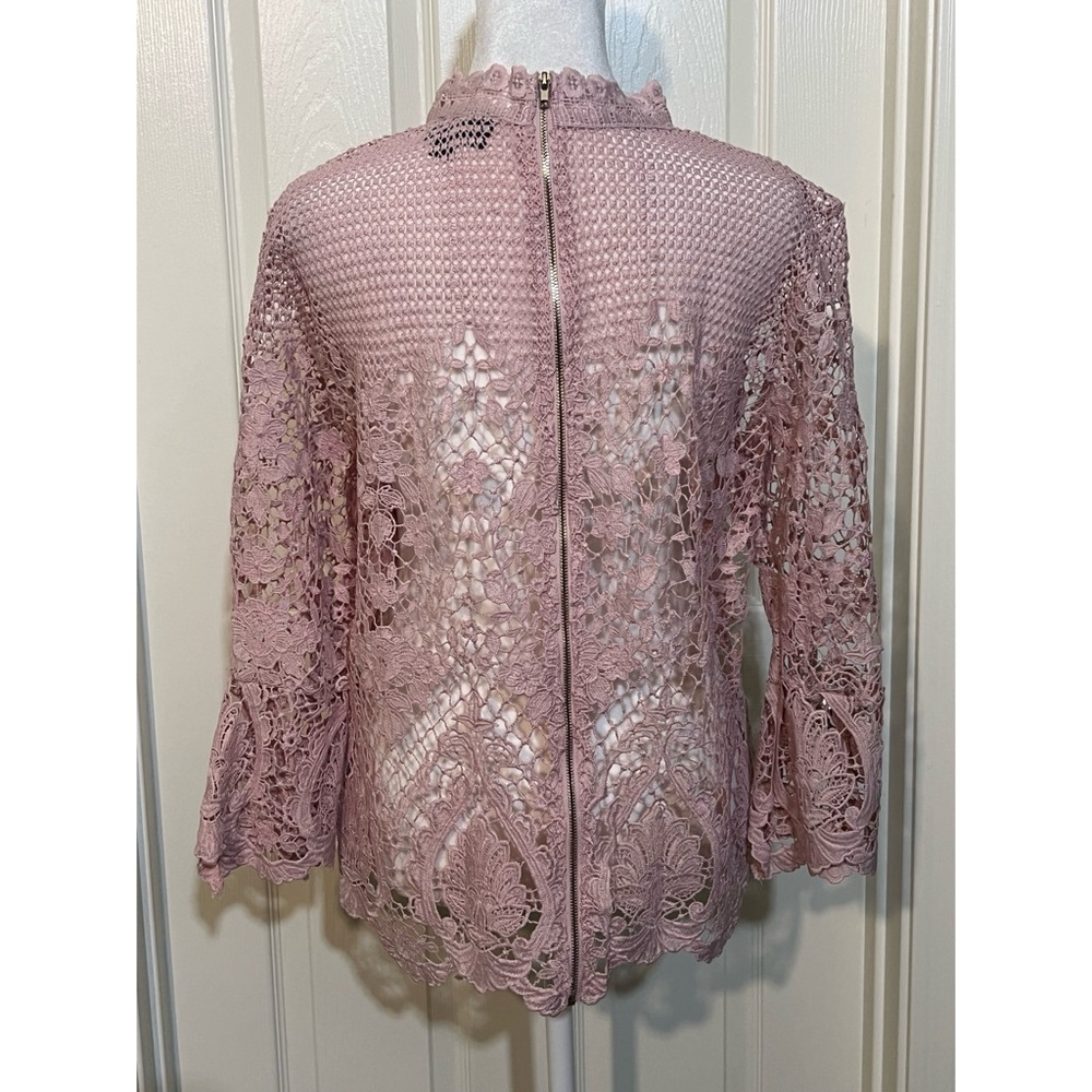 Bold Elements Size Large 3/4 Sleeve Blouse Pink - image 2